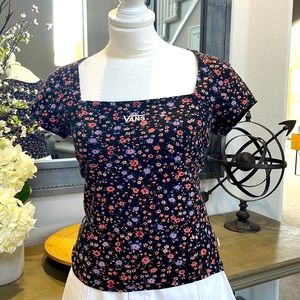 Vans floral top size S